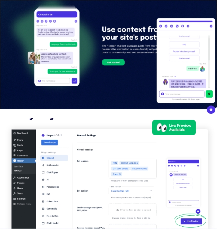 聊天神器 WordPress 插件 OpenAI 聊天机器人 人工智能聊天软件 Helper助手破解版 1.0.18其他源码、精品源码、网站源码 聊天神器 WordPress 插件 OpenAI 聊天机器人 人工智能聊天软件 Helper助手破解版 1.0.18